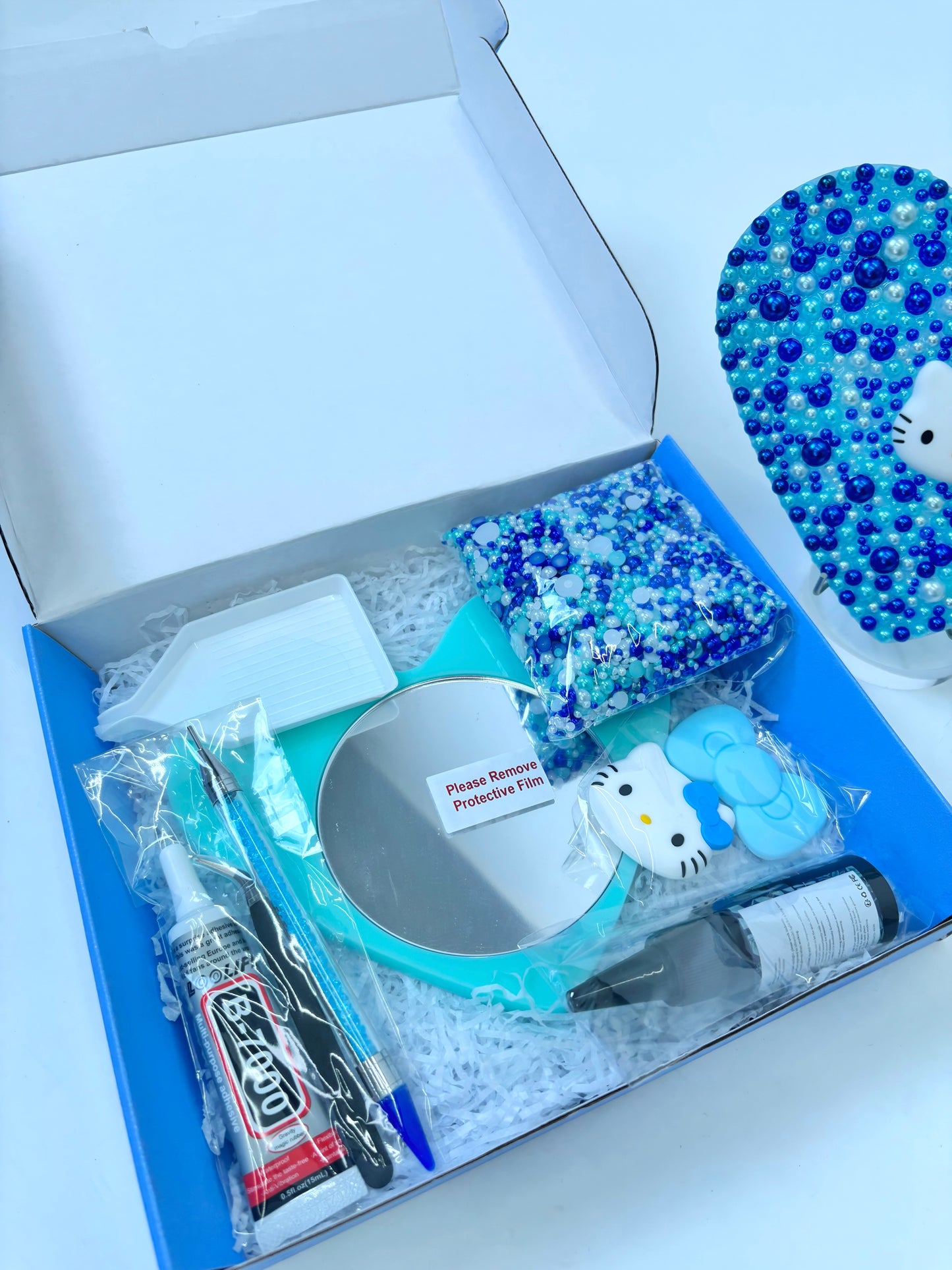Blue Pearl Decorative Mirror Kit