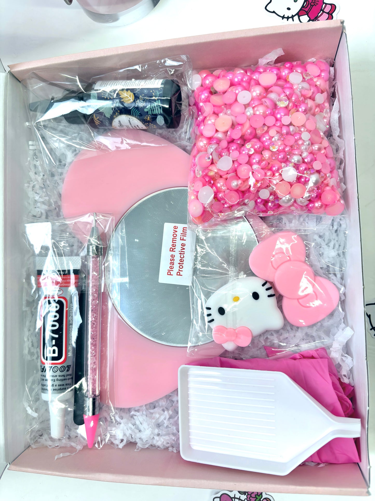 Pink Pearl Decorative Mirror Kit