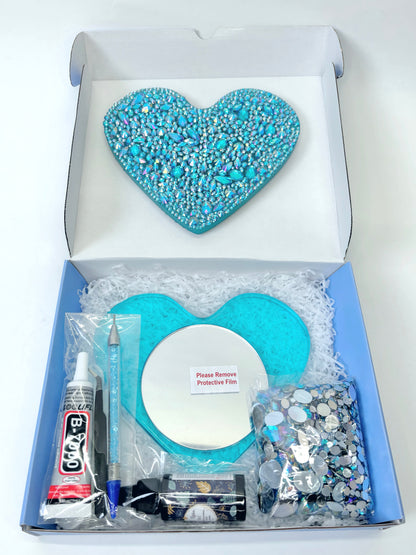 Iridescent Aqua Decorative Mirror Kit