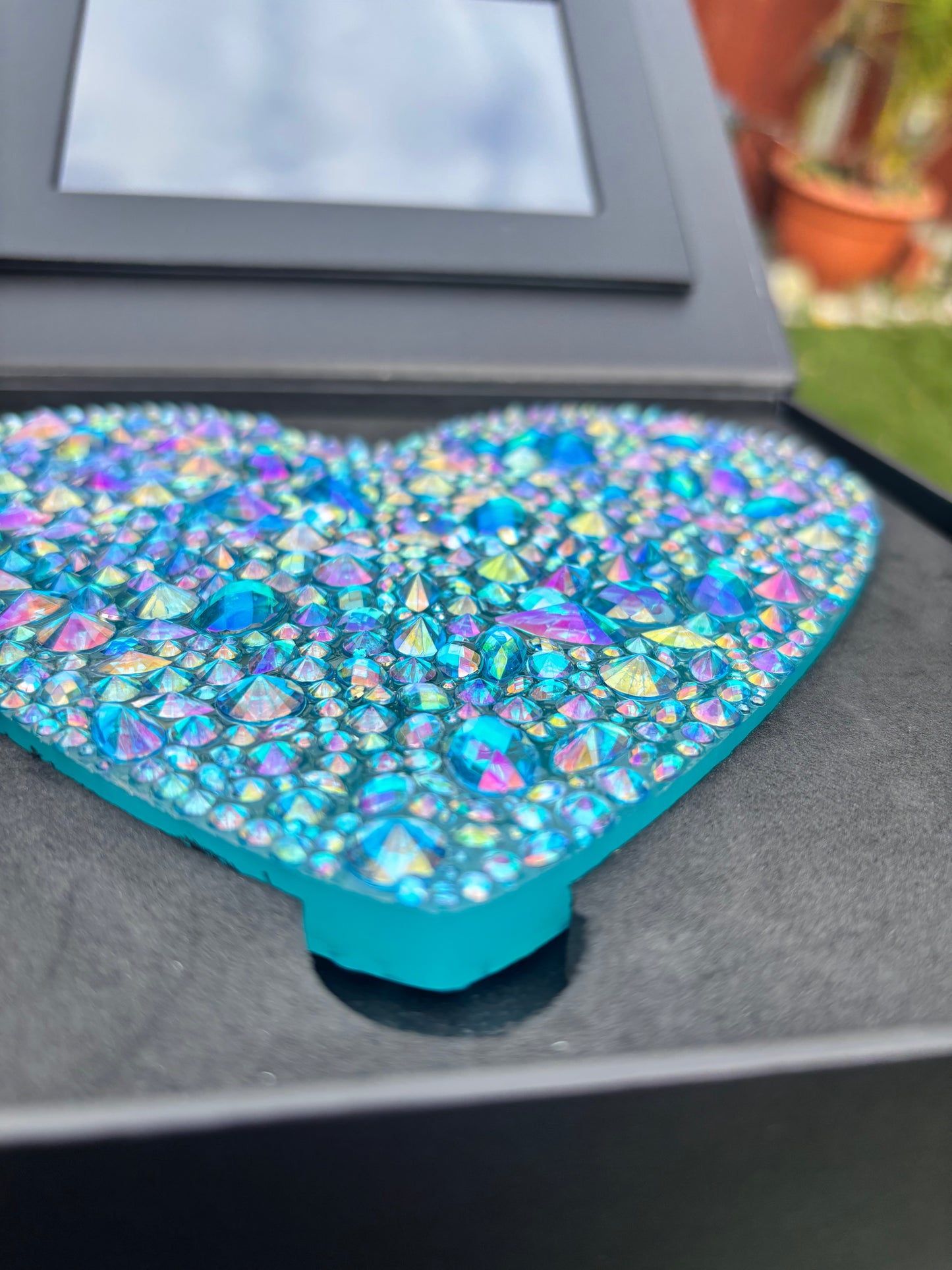 Iridescent Aqua Mirror